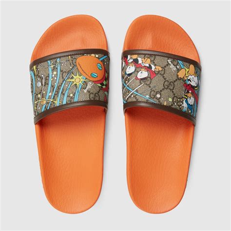 mickey gucci slide|donald duck Gucci slides.